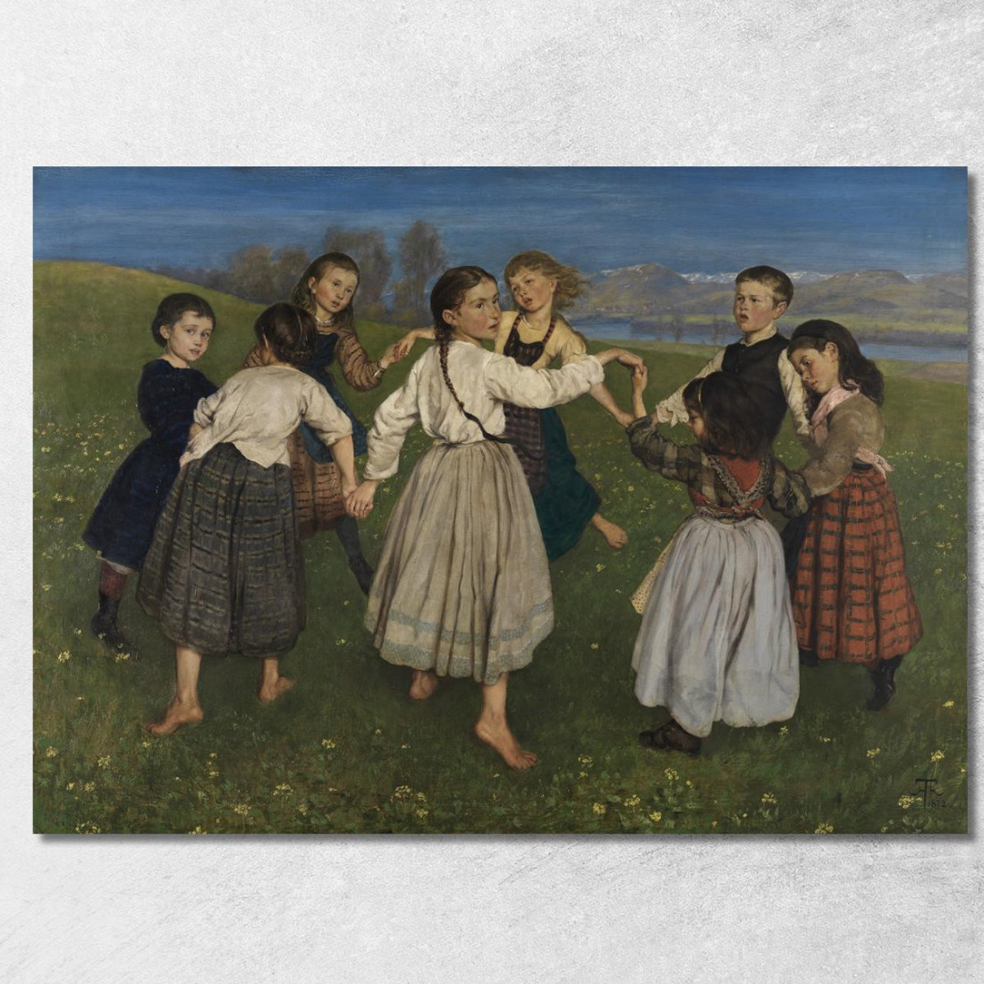 Bambini Che Ballano In Cerchio Hans Thoma hth19 quadro stampato su tela
