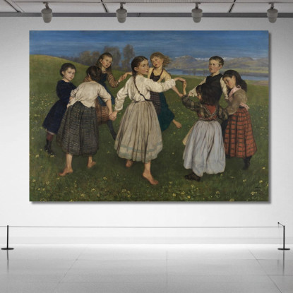 Bambini Che Ballano In Cerchio Hans Thoma hth19 quadro stampato su tela