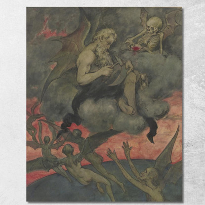 Chronos Affila La Falce Hans Thoma hth21 quadro stampato su tela