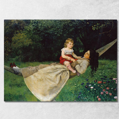 Nell'Amaca Hans Thoma hth42 quadro stampato su tela