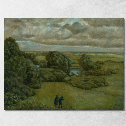 Paesaggio In Una Tempesta Hans Thoma hth45 quadro stampato su tela