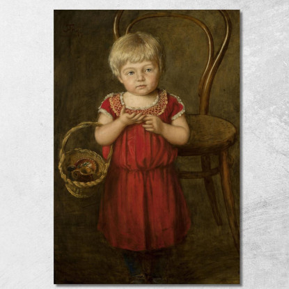 Ritratto Di Ela Con Un Cesto Hans Thoma hth59 quadro stampato su tela