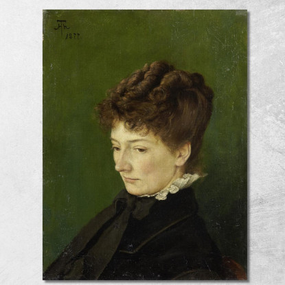 Ritratto Di Ida Müller Nata Scholderer Hans Thoma hth61 quadro stampato su tela