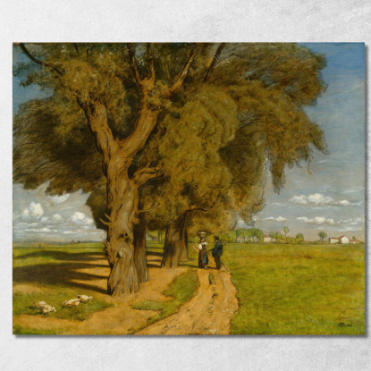 Paesaggio Estivo Vicino A Karlsruhe Hans Thoma hth71 quadro stampato su tela