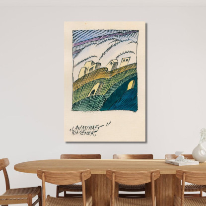 Paesaggio 2 Karl Wiener kwn302 quadro stampato su tela