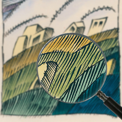 Paesaggio 2 Karl Wiener kwn302 quadro stampato su tela