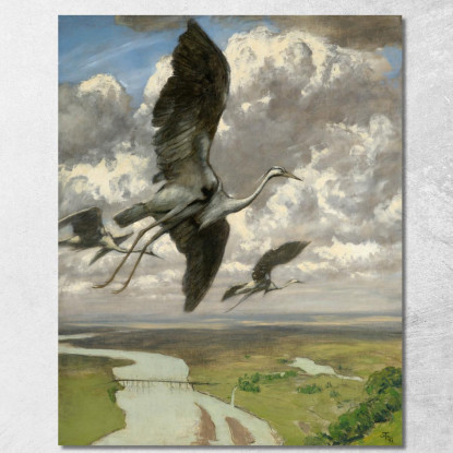 Uccelli Meravigliosi Hans Thoma hth88 quadro stampato su tela