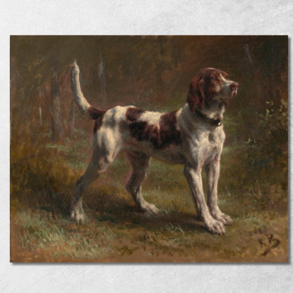 Un Cane Da Caccia Limier Briquet Rosa Bonheur rbn3 quadro stampato su tela
