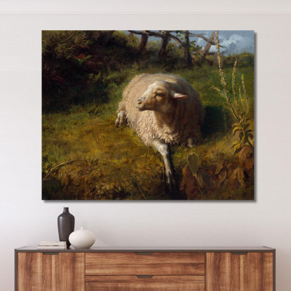 Una Pecora A Riposo Rosa Bonheur rbn4 quadro stampato su tela