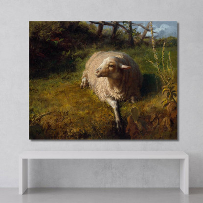 Una Pecora A Riposo Rosa Bonheur rbn4 quadro stampato su tela