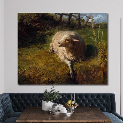 Una Pecora A Riposo Rosa Bonheur rbn4 quadro stampato su tela