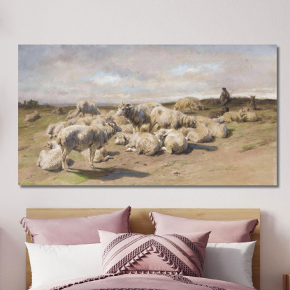 Un Pastore Che Riposa Con Il Suo Gregge Rosa Bonheur rbn5 quadro stampato su tela