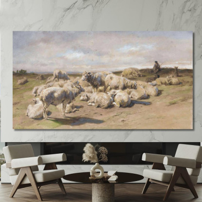 Un Pastore Che Riposa Con Il Suo Gregge Rosa Bonheur rbn5 quadro stampato su tela