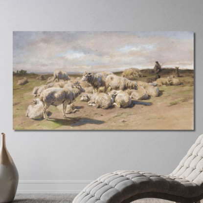 Un Pastore Che Riposa Con Il Suo Gregge Rosa Bonheur rbn5 quadro stampato su tela