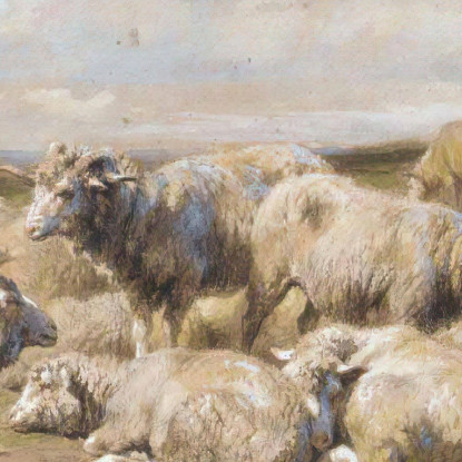 Un Pastore Che Riposa Con Il Suo Gregge Rosa Bonheur rbn5 quadro stampato su tela