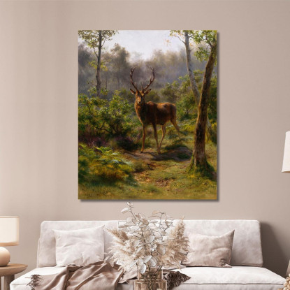 Un Cervo Rosa Bonheur rbn6 quadro stampato su tela