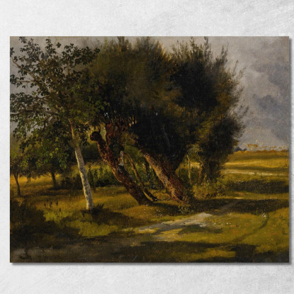 Bouquet D'Arbres Dans La Prairie Rosa Bonheur rbn7 quadro stampato su tela