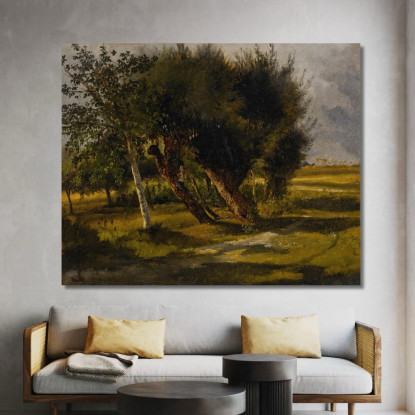 Bouquet D'Arbres Dans La Prairie Rosa Bonheur rbn7 quadro stampato su tela