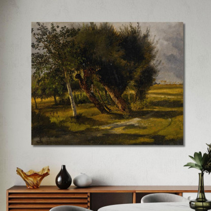 Bouquet D'Arbres Dans La Prairie Rosa Bonheur rbn7 quadro stampato su tela