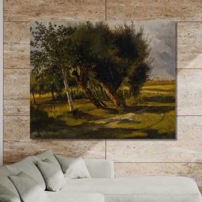 Bouquet D'Arbres Dans La Prairie Rosa Bonheur rbn7 quadro stampato su tela