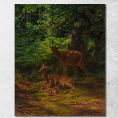 Cervi A Riposo Rosa Bonheur rbn14 quadro stampato su tela