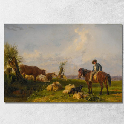 Nel Prato Rosa Bonheur rbn20 quadro stampato su tela