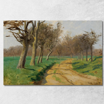 La Plaine Et Les Champs (Le Chemin Tournant À L'Entrée Du Bois) Rosa Bonheur rbn23 quadro stampato su tela