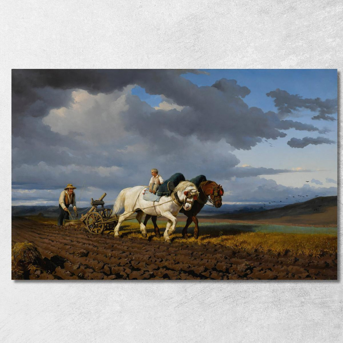 L'Aratura Rosa Bonheur rbn24 quadro stampato su tela