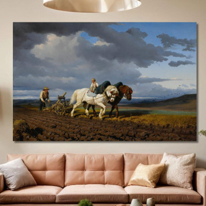 L'Aratura Rosa Bonheur rbn24 quadro stampato su tela