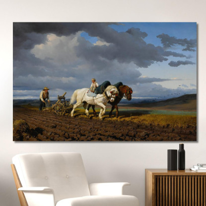 L'Aratura Rosa Bonheur rbn24 quadro stampato su tela