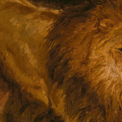 Leone Che Osserva Una Preda Rosa Bonheur rbn27 quadro stampato su tela