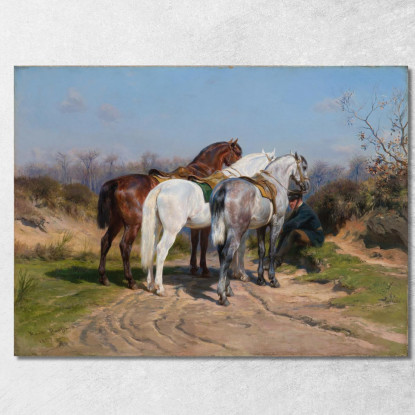 Caccia A Staffetta Rosa Bonheur rbn38 quadro stampato su tela