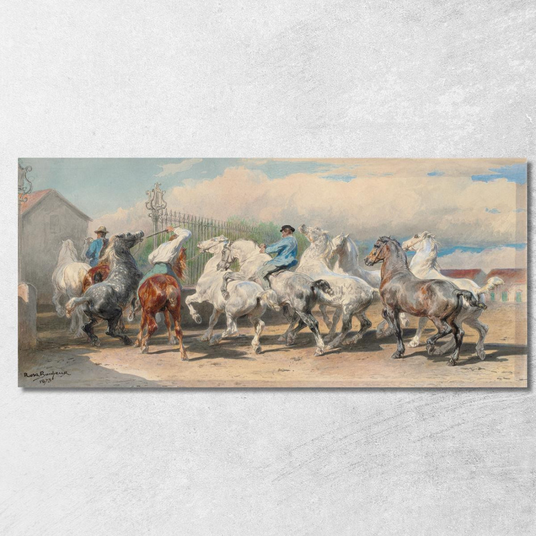 Ritorno Dalla Fiera Dei Cavalli Rosa Bonheur rbn39 quadro stampato su tela