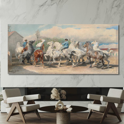 Ritorno Dalla Fiera Dei Cavalli Rosa Bonheur rbn39 quadro stampato su tela