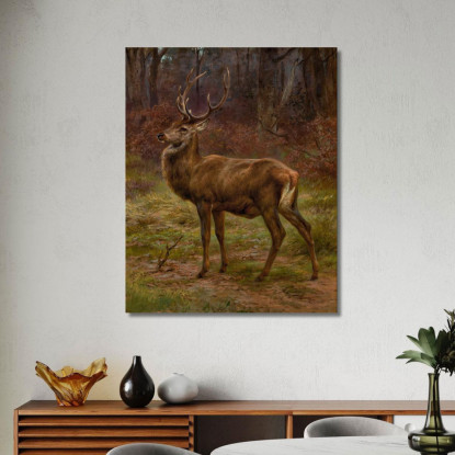 Cervo In Un Paesaggio Autunnale Rosa Bonheur rbn42 quadro stampato su tela