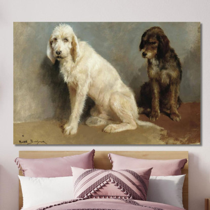 Studio Di Due Cani Rosa Bonheur rbn43 quadro stampato su tela