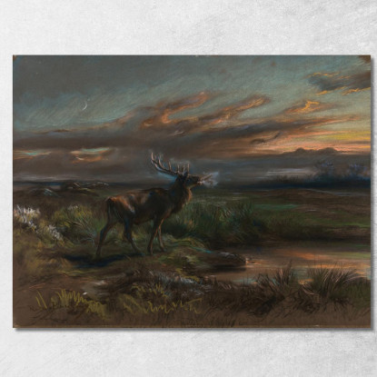 Il Richiamo Del Cervo Rosa Bonheur rbn44 quadro stampato su tela