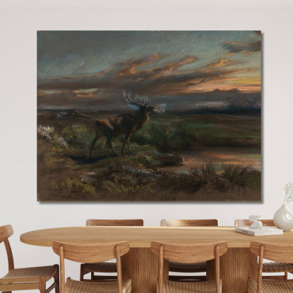 Il Richiamo Del Cervo Rosa Bonheur rbn44 quadro stampato su tela