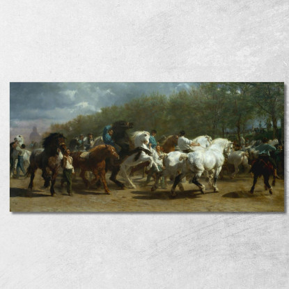 La Fiera Dei Cavalli Rosa Bonheur rbn47 quadro stampato su tela