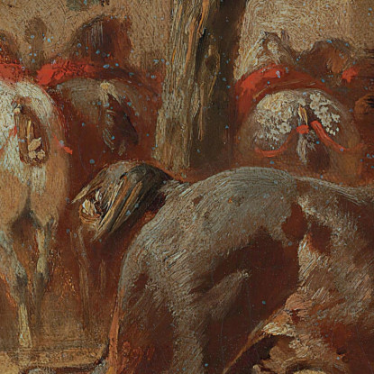 Cavallo Al Trotto Rosa Bonheur rbn54 quadro stampato su tela