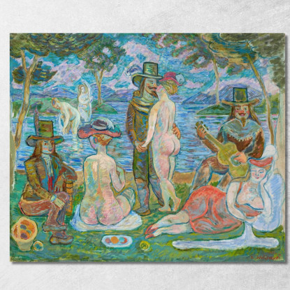 Banchetto 2 Zygmunt Waliszewski zwl2 quadro stampato su tela