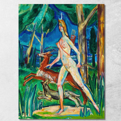 Diana Nella Foresta Zygmunt Waliszewski zwl12 quadro stampato su tela