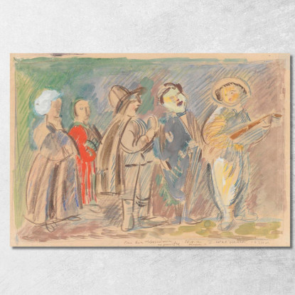 Ragazzi Che Cantano Zygmunt Waliszewski zwl43 quadro stampato su tela