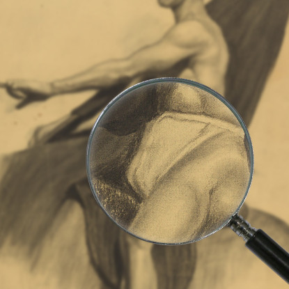 Nudo Maschile Ii Karl Wiener kwn350 quadro stampato su tela