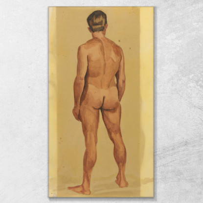 Nudo Maschile Vii Karl Wiener kwn354 quadro stampato su tela