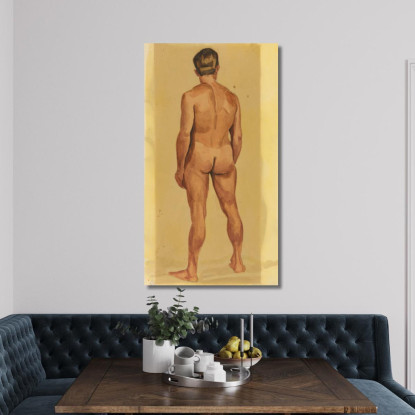 Nudo Maschile Vii Karl Wiener kwn354 quadro stampato su tela