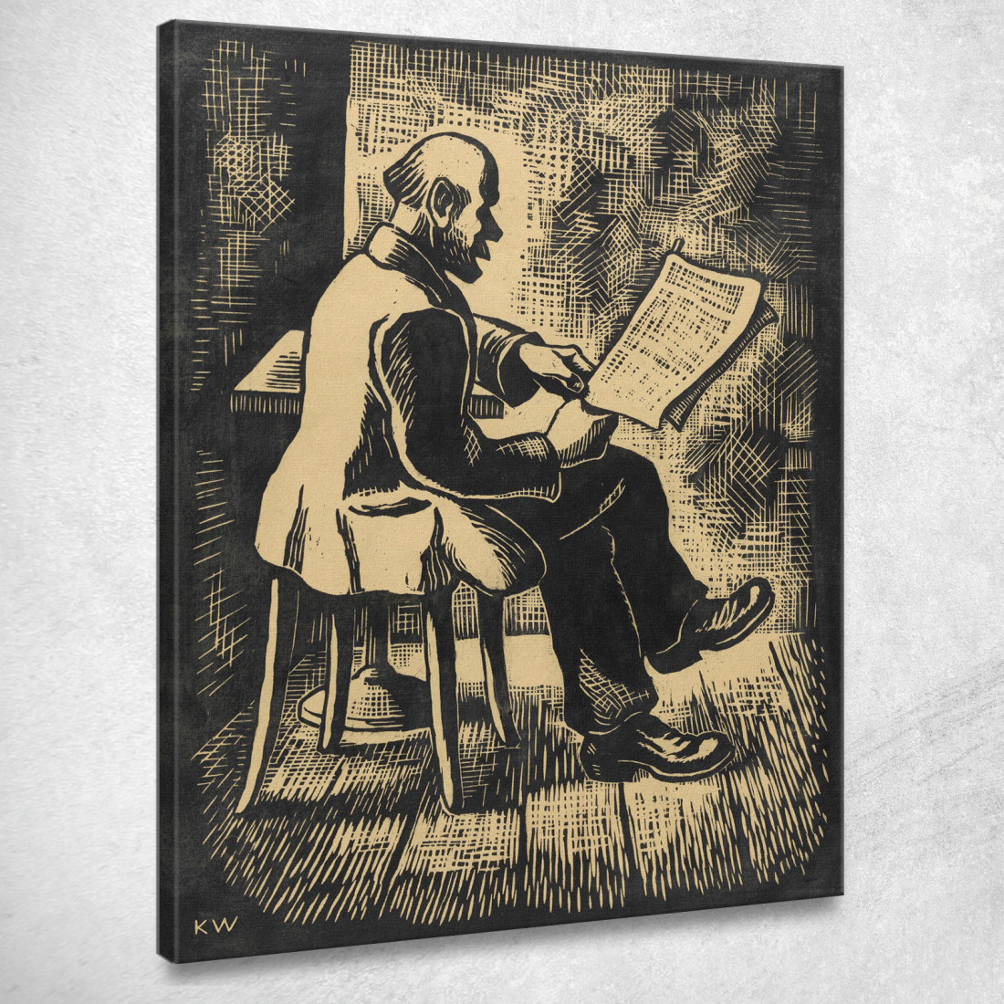 Dopo Karl Wiener kwn365 quadro stampato su tela