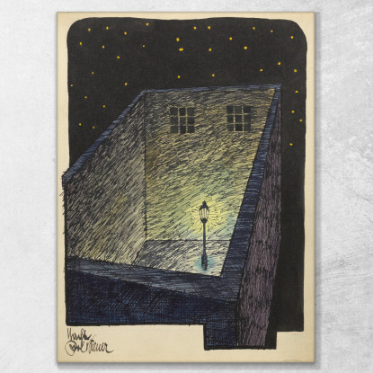 Notte Karl Wiener kwn366 quadro stampato su tela