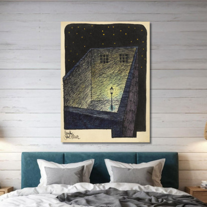 Notte Karl Wiener kwn366 quadro stampato su tela