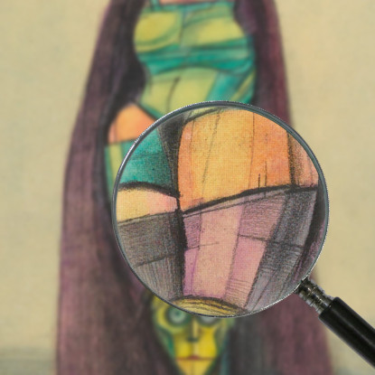 Senza Titolo 6 Karl Wiener kwn446 quadro stampato su tela